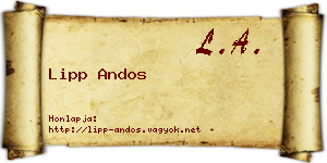 Lipp Andos névjegykártya